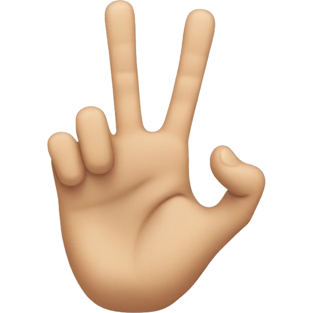 Hand with only two fingers emoji