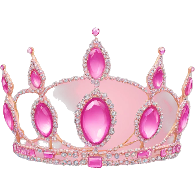 Pink jeweled tiara emoji