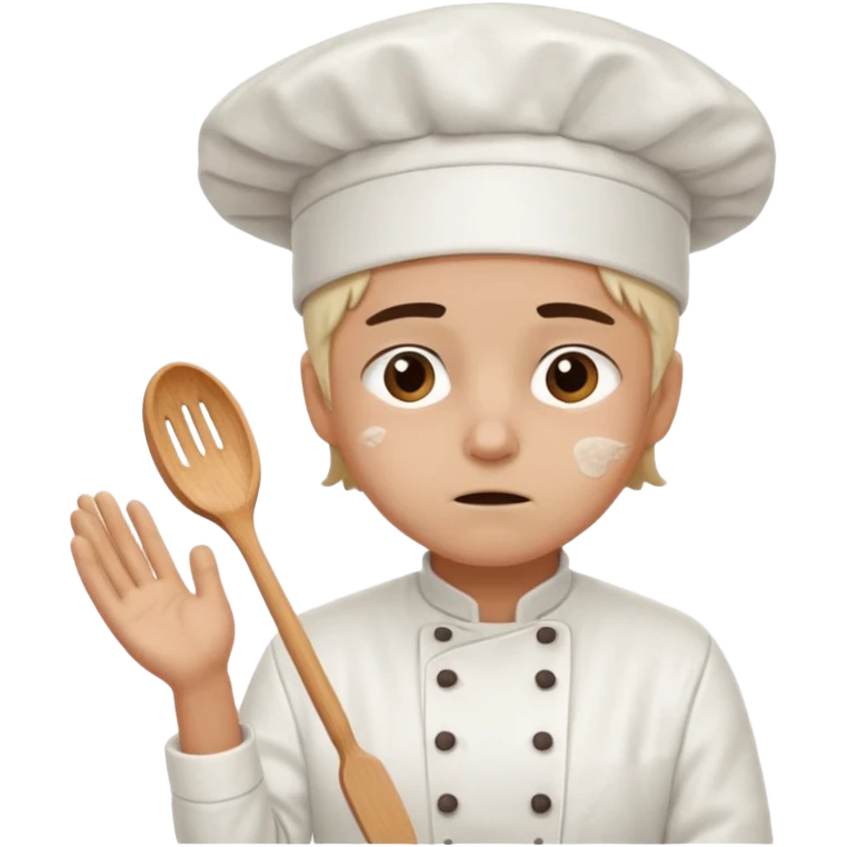 Cringe overworked pastry chef emoji