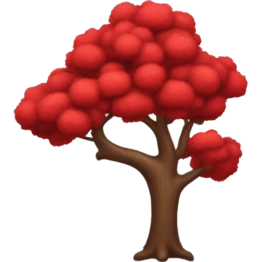 Red tree emoji