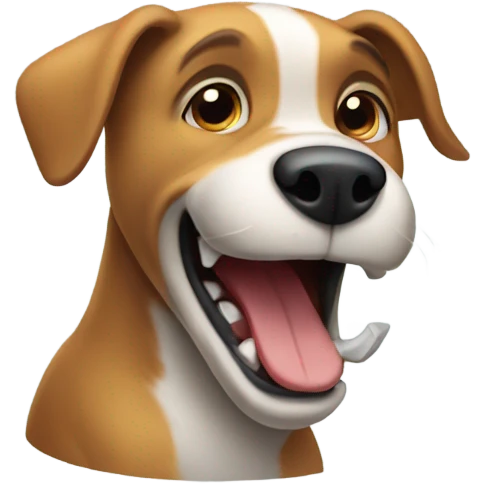 Dog biting curb emoji