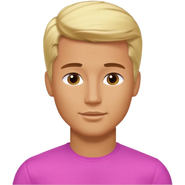 Man KEN barby style face emoji