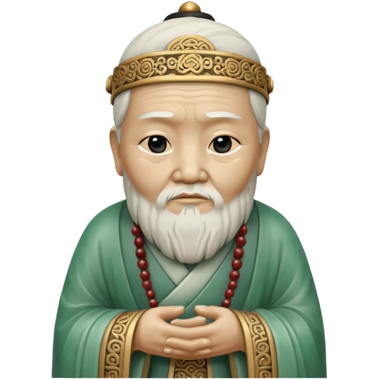 нефритовая статуя китайского старца грустит emoji