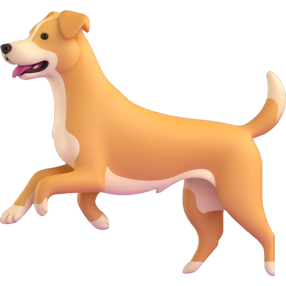 fast running dog emoji