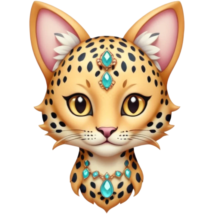 Small Fairy-like Gembond Torracat-Leopard-goddess  emoji