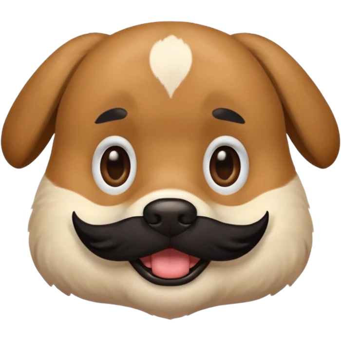 dog with black mustache emoji