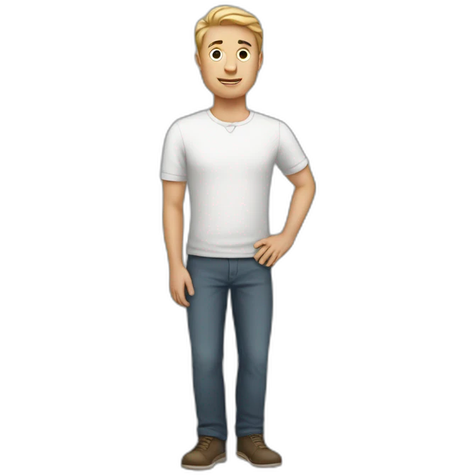 white man standing emoji
