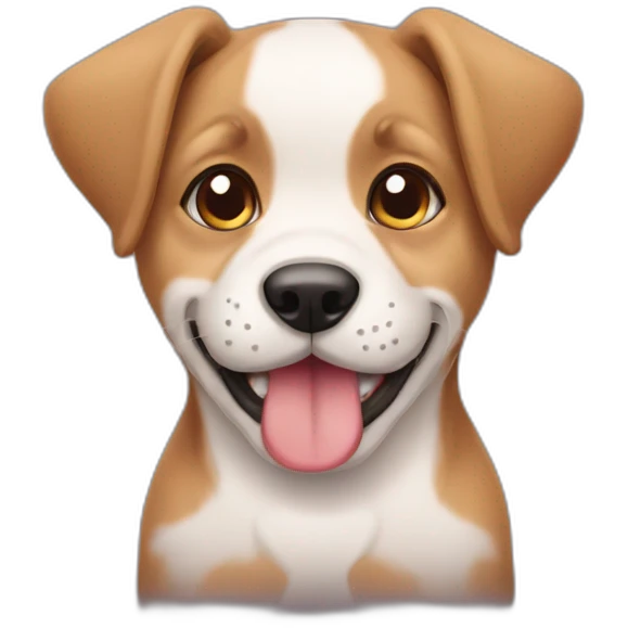Puppy with word in mouth emoji