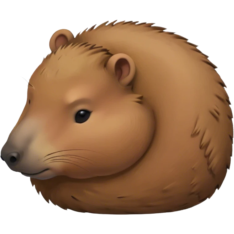 Sleeping cute capybara emoji