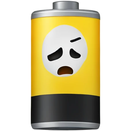 Yellow exhausted battery  emoji