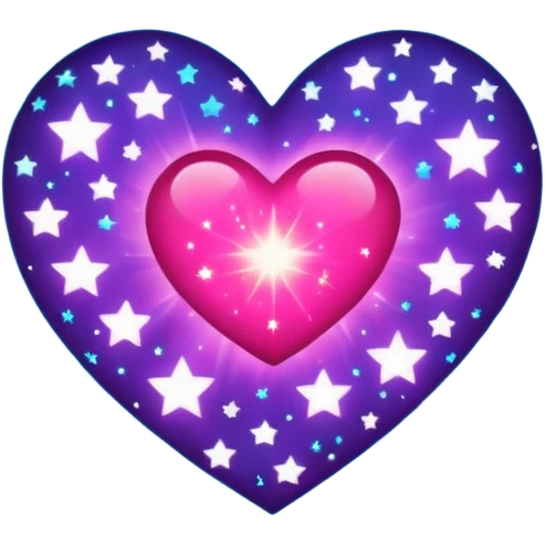 Heart made up of stars emoji