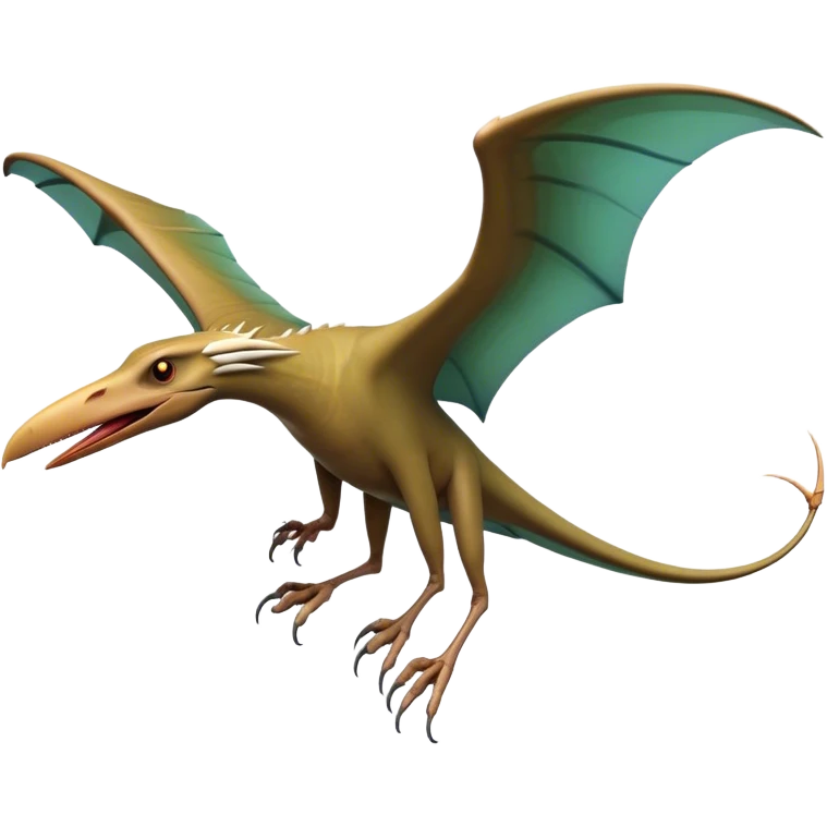 Cinematic Noble Pterodactyl Portrait Emoji, Poised and soaring, with a slender, aerodynamic body, expansive leathery wings outstretched, a long pointed beak, and keen, piercing eyes that exude aerial grace, Simplified yet sharply defined features, highly detailed, glowing with a soft, ethereal radiance, high shine, intelligent and commanding, stylized with an air of prehistoric flight mastery, focused and graceful, soft glowing outline, capturing the essence of a watchful and confident Pterodactyl that appears ready to glide out of the screen with effortless majesty! emoji
