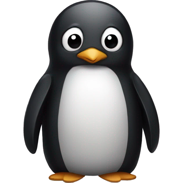 Gothic penguin hugging emoji