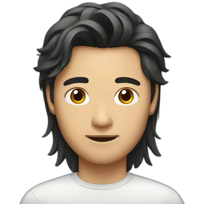 Medium Haired Asian Man emoji