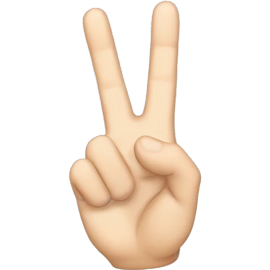 hand peace sin but upside down emoji