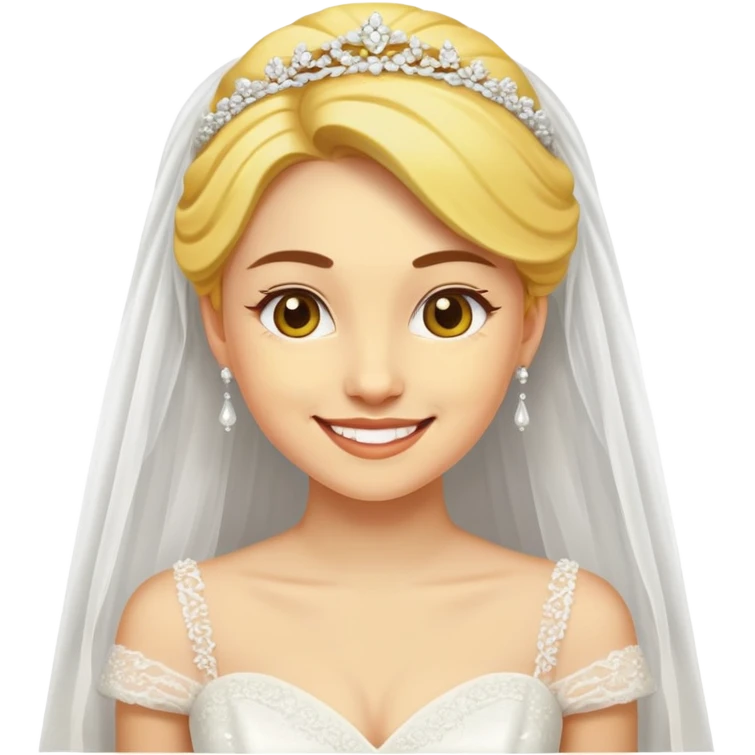 "- Nữ
- 20 tuổi
- Da vàng
- Trang phục cô dâu 
- Mặt cười mỉm
" emoji