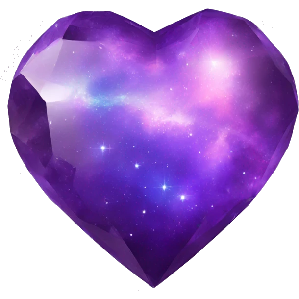 Nebula Gemstone Crystal Heart emoji