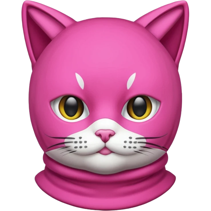 Pink Balaclava Cat emoji