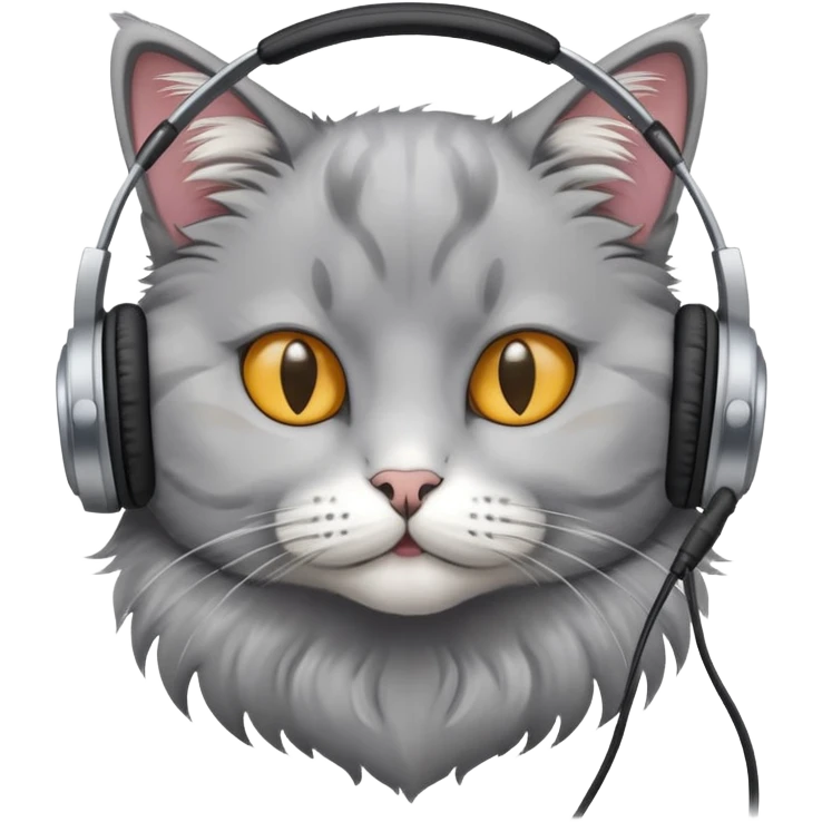 Cat with earbuds emoji