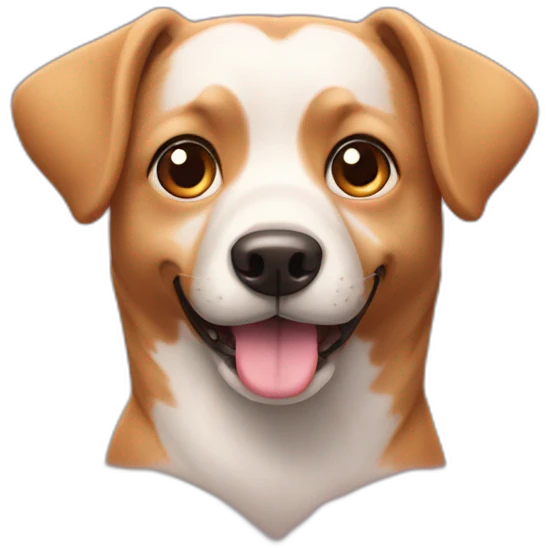 Dog face with a big  heart eyes  emoji