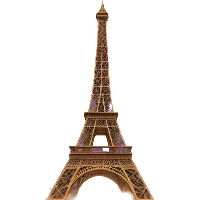Eiffel tower with fireworks emoji