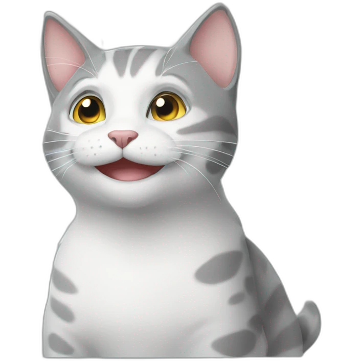 happygreywhitecat emoji
