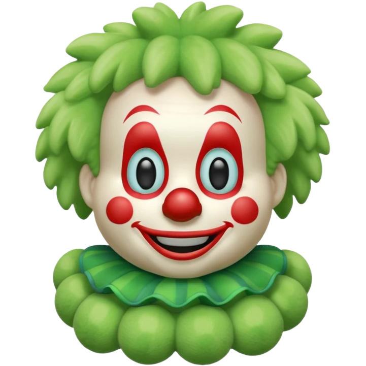 green plush toy clown emoji