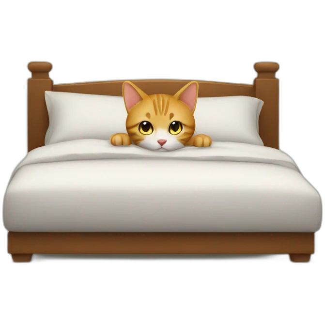 Un chat sur un lit emojis emoji