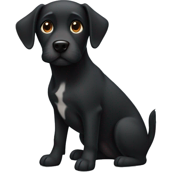 black dog chai dog emoji
