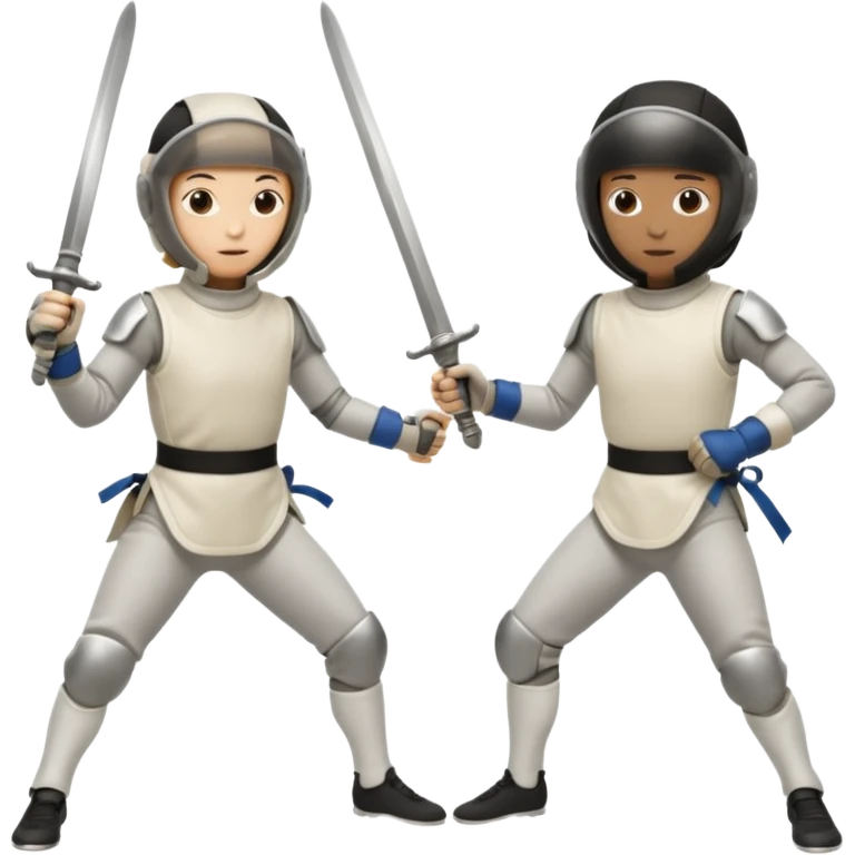 Two people who are fencing emoji