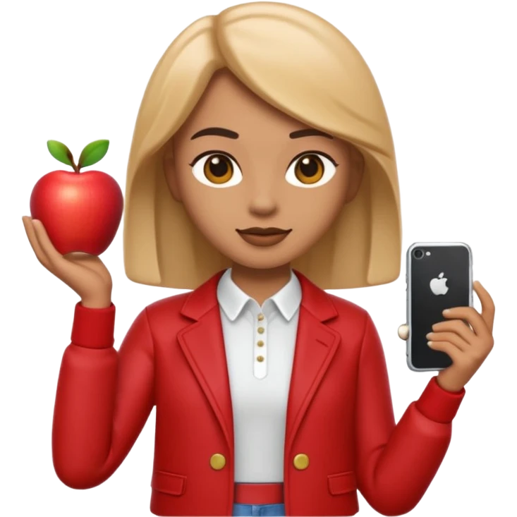 A 3D emoji with a apple Memoji style that the depicts a person who is learning to become a fashionista as her highchool extended profile. She is young in a highschool age. emoji