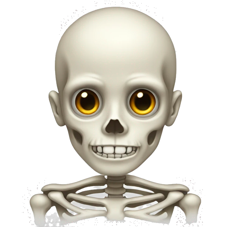 skeleton boy with pale transparent skin emoji