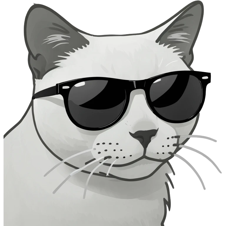 Cat with sunglasses emoji