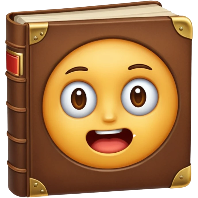 a book with the emotion of embarrassment emoji