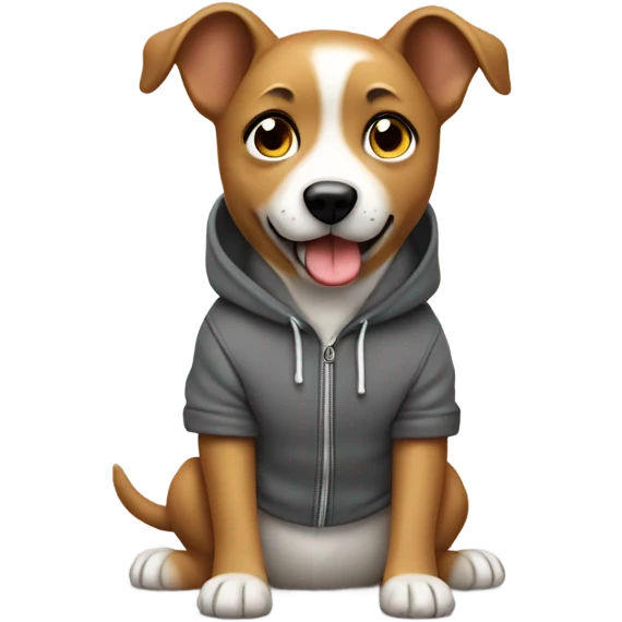 ￼ dog wearing hoodie emoji