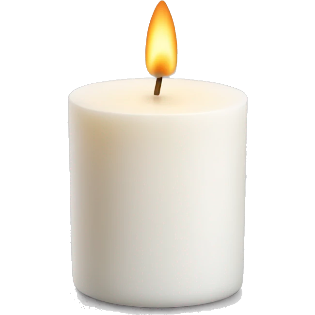 white scented candle emoji