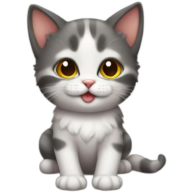 Very cute kitten Halloween emoji