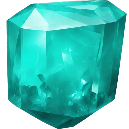 Turquoise crystal emoji