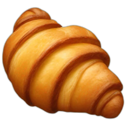 croissant with chocolate emoji