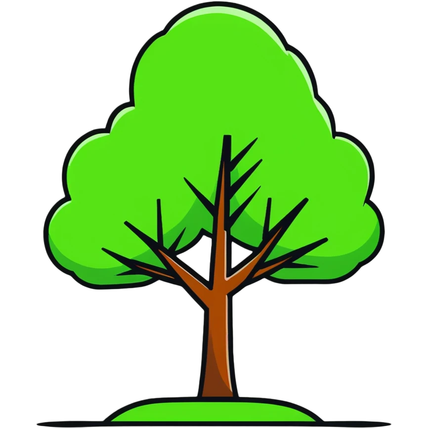 sustainable green business emblem with tree emoji