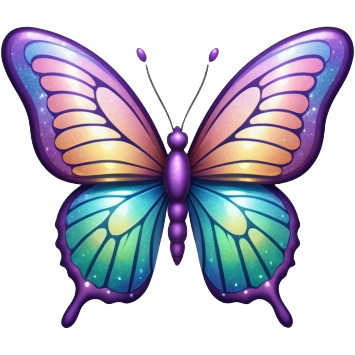 glitter butterfly emoji
