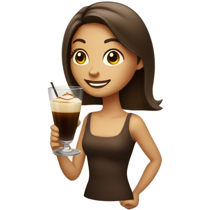 Girl with espresso martini emoji