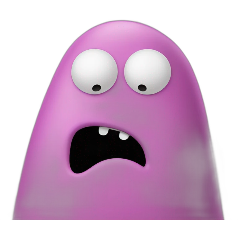 Barbapapa who is angry emoji