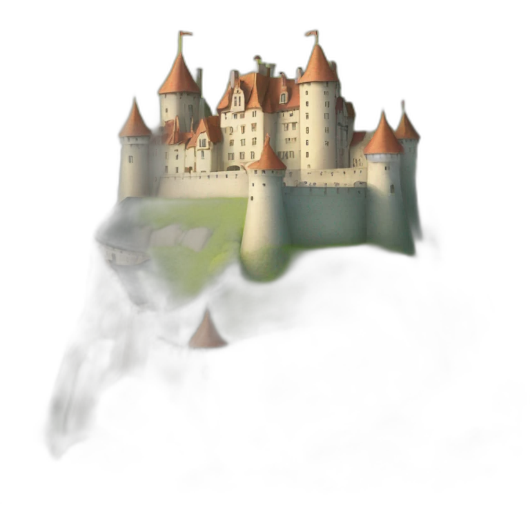 Un château sur une colline emoji