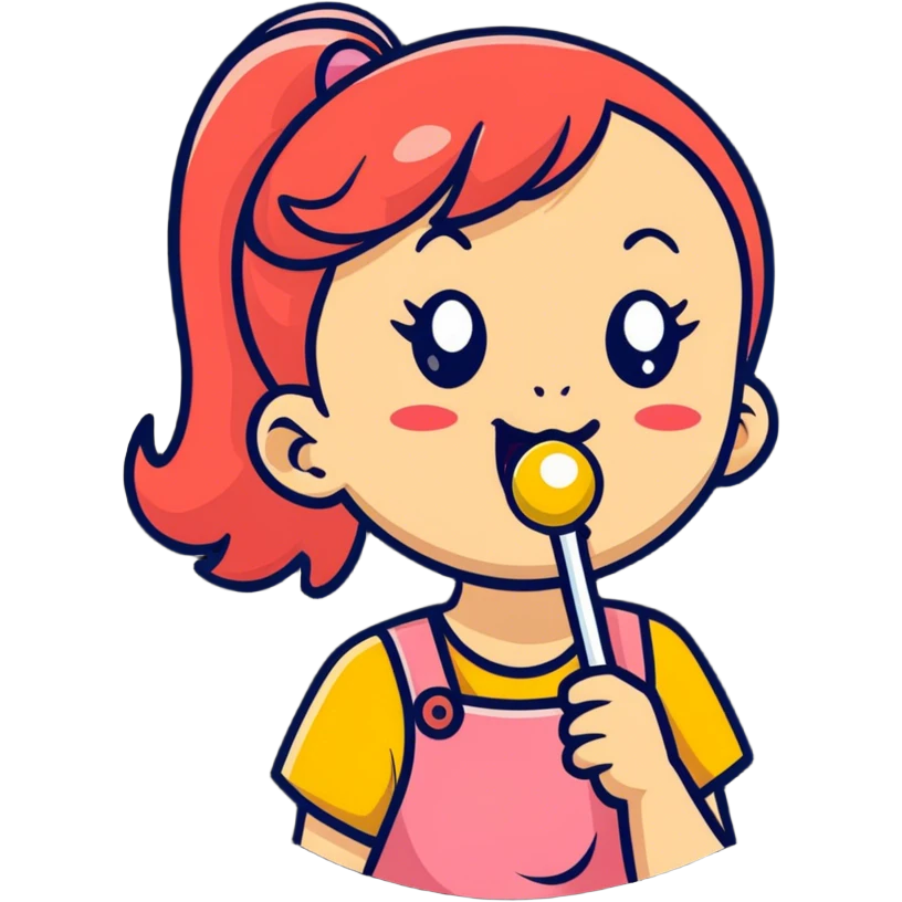 girl licking lollipop  emoji