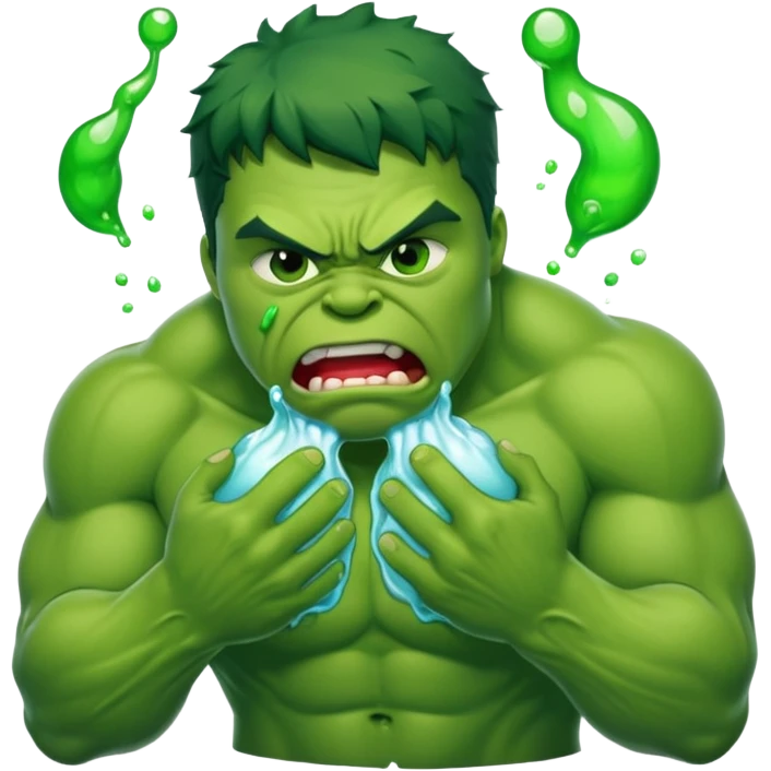 Hulk vomitando verde emoji