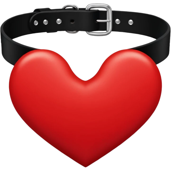 heart with a black velvet choker emoji