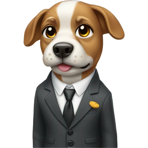 Dog wearing a suit emoji