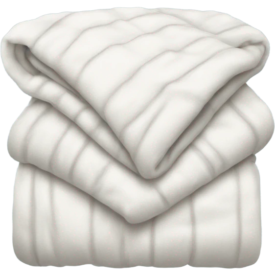 White folded blanket emoji