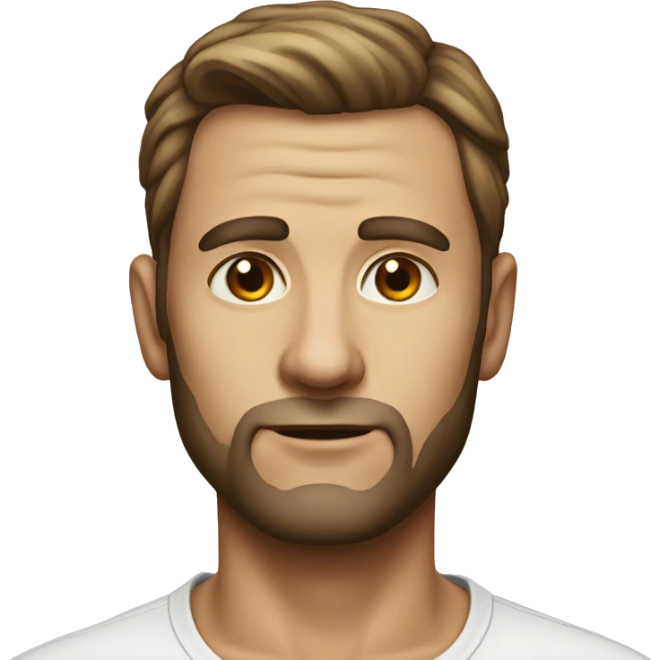 man in full growth  photorealistic serious emoji